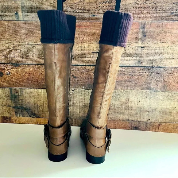 NWT Apepazza Zebu Leather Knit Boots - Picture 5 of 10